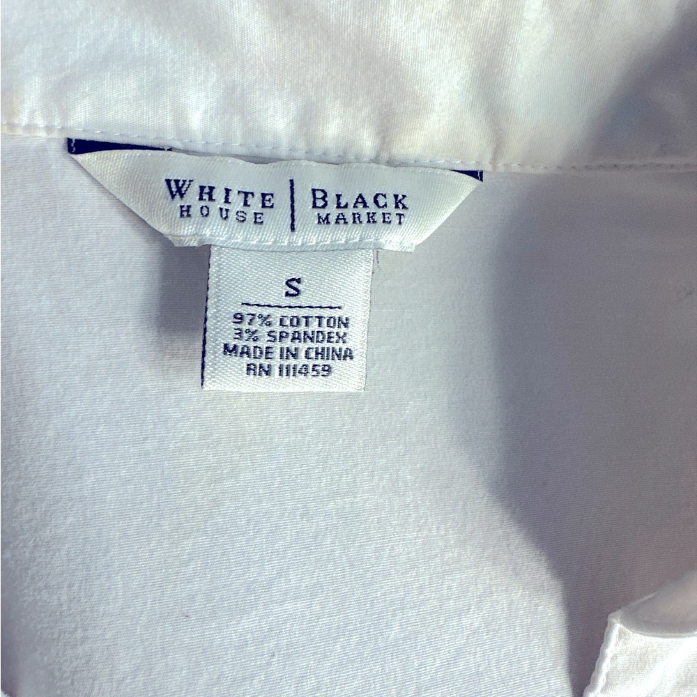 WH | BM White Button Down Shirt, size S - Picture 6 of 6